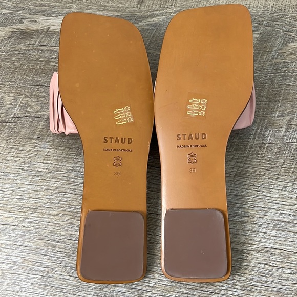 STAUD Nina Ruched Sandal Pink Size 39 - Picture 4 of 5